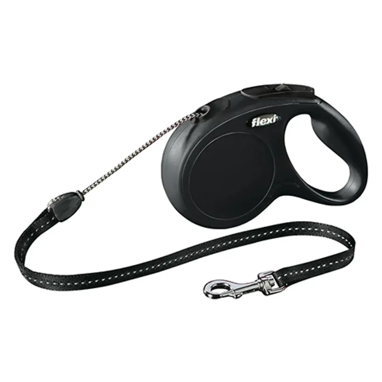 Flexi New Classic M Hundeline Sort 5 m - maks 20 kg